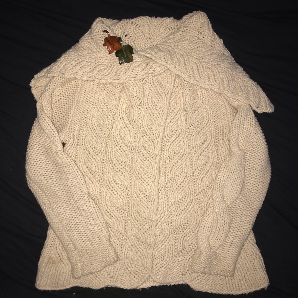 tan knit cardigan